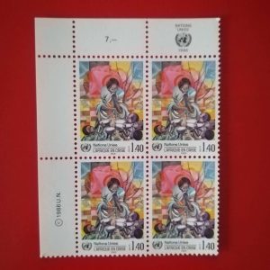 Natiunile Unite Geneva 1986 - serie intreaga MNH in bloc de 4 (Michel10euro)
