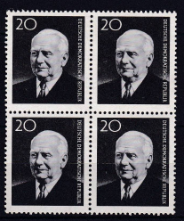 DDR 1960 - serie intreaga MNH in bloc de 4