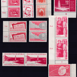 DDR 1958-1960 - 9 serii intregi MNH x2 - perechi