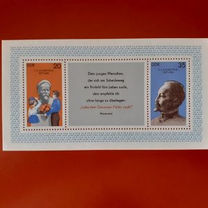 DDR 1977 - serie completa MNH in bloc cu vigneta