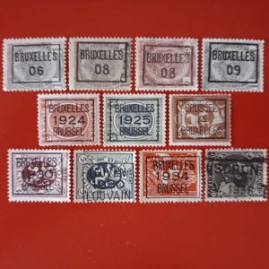 Belgia 1905-1935 - marci porto - supratipare