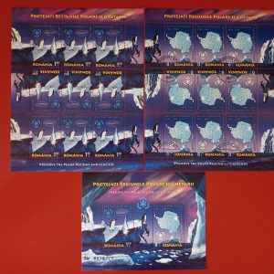 Romania 2009 - serie completa in minicoli de 9 cu tabs + serie completa in bloc