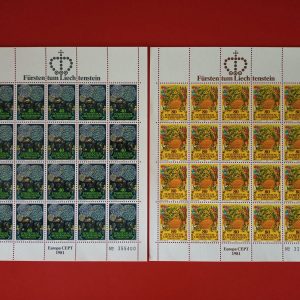 Liechtenstein 1981 - serie completa MNH x20 in minicoli
