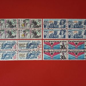 Cehoslovacia 1979 - 4 serii intregi in blocuri de 4