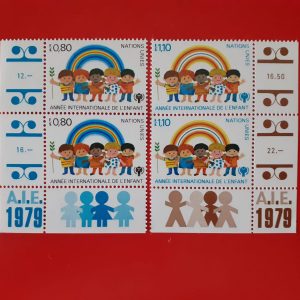 Natiunile Unite Geneva 1979 - serie completa MNH x2 - perechi verticale cu tabs