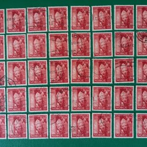 Norvegia 1953 - serie intreaga x40 (Michel20euro)