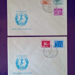 DDR 1959 - 2 FDC - set complet