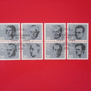 Germania 1964 - serie completa - perechi verticale - stampile prima zi