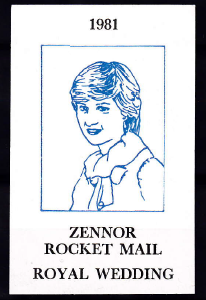 Zennor Rocket Mail (posta locala Anglia) 1981 - colita MNH