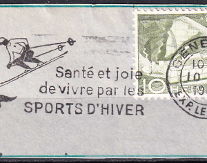 Elvetia 1960 - fragment plic - stampila prima zi