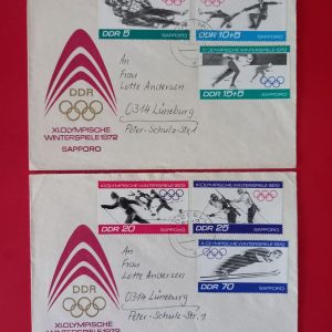 DDR 1972 - 2 FDC - set complet