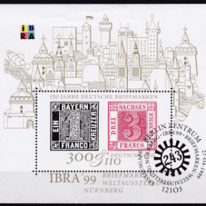 Germania 1999 - colita - stampila prima zi