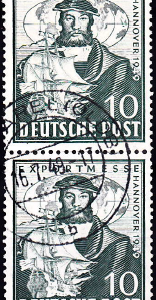 Germania 1949 - zona de ocupatie Britanica-Americana - pereche verticala (Michel7euro)