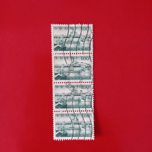 Finlanda 1958 - serie intreaga x4 in straif vertical