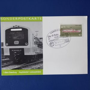 Germania 1975 - CP necirculata - stampila feroviara prima zi