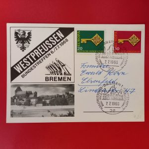 Germania 1968 - CP circulata - stampile prima zi
