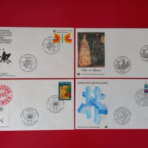 Natiunile Unite Viena 1980/1981/1982/1983 - 4 FDC