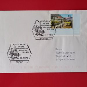 Germania 2013 - FDC - stampile feroviare aniversare