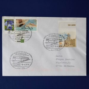 Germania 2018 - FDC - stampile feroviare aniversare
