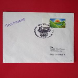Germania 1981 - plic circulat - stampila feroviara prima zi