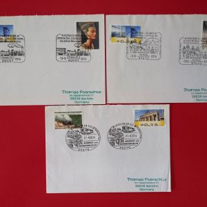 Germania 2014 - 3 plicuri circulate - stampile feroviare prima zi