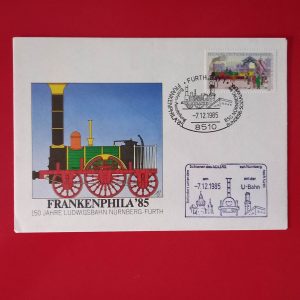 Germania 1985 - plic ocazional - stampile feroviare prima zi