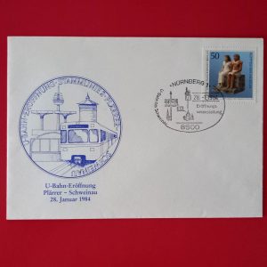 Germania 1984 - plic ocazional feroviar - stampila prima zi