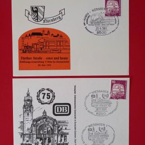 Germania 1981 - 2 CF feroviare - stampile prima zi