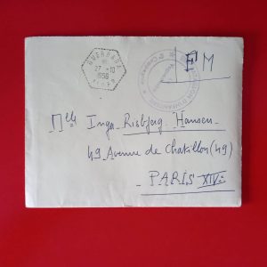 Algeria 1956 batalionul de infanterie 206 Guerrara - plic circulat in Franta