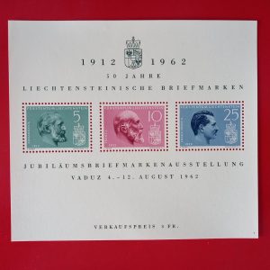 Liechtenstein 1962 - serie completa MNH in bloc