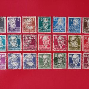 Germania 1948 (zona de ocupatie sovietica) - serie completa + 5 dif. culoare