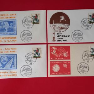 Germania 1970 - lot 3 FDC + 1 CF - Expo. astrofilatelie Dortmund