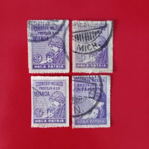 Mexic 1929 - serie intreaga x4 - diferite nuante si incadrari
