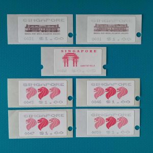 Singapore 1990 - marci de automat MNH - self adhesive