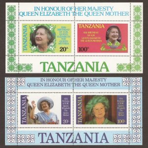 Tanzania 1985 - serie completa MNH in blocuri