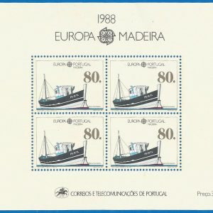 Portugalia (Madeira) CEPT 1988 - serie intreaga x4 in bloc MNH (Michel30euro)