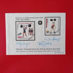 Berlin 1991 - bloc tip CF semnat de sportivi olimpici