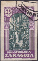 Spania 1945 (Zaragoza - posta locala)