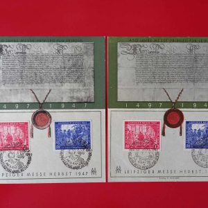 Germania 1947 (zona de ocupatie aliata) - set 2 CF aniversare