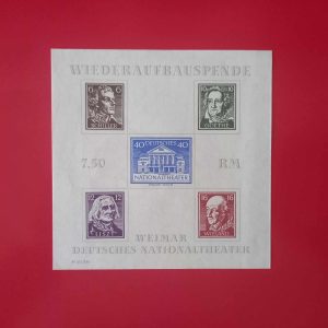 Germania 1946 (zona de ocupatie sovietica Thuringen) - serie completa MNH in bloc nedantelat (var.2)