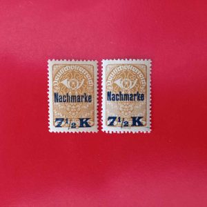 Austria 1921 - serie intreaga MLH + serie intreaga MNH - supratipare - dif. culoare