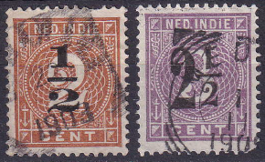Indiile Olandeze 1902 - serie completa - supratipare