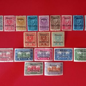 Austria 1920 - serie completa MNH - supratipare ,,Karnten Abstimmung''